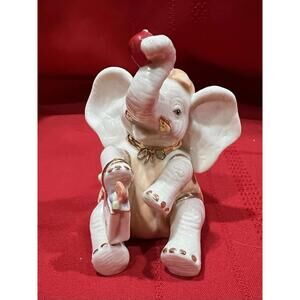 Lenox Li'l Pumpkin Patch Elephant Figurine Halloween Trick Or Treat Gold Accents